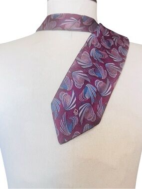 VTG Christian Dior Tie Purple/Gray Preppy Office Old Money Grandpa Retro
